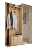 Compleo Garderoben-Set mit Spiegel und Schuhschrank Modern Loft Braun Bild 2