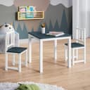Bellabino Kindersitzgruppe Sora 3-tlg. Weiß/Anthrazit Massivholz Bild 2