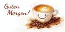 Levandeo® Wandbild 40x20cm Guten Morgen Kaffee Spruch Wandschild Küche Modern Bild 2