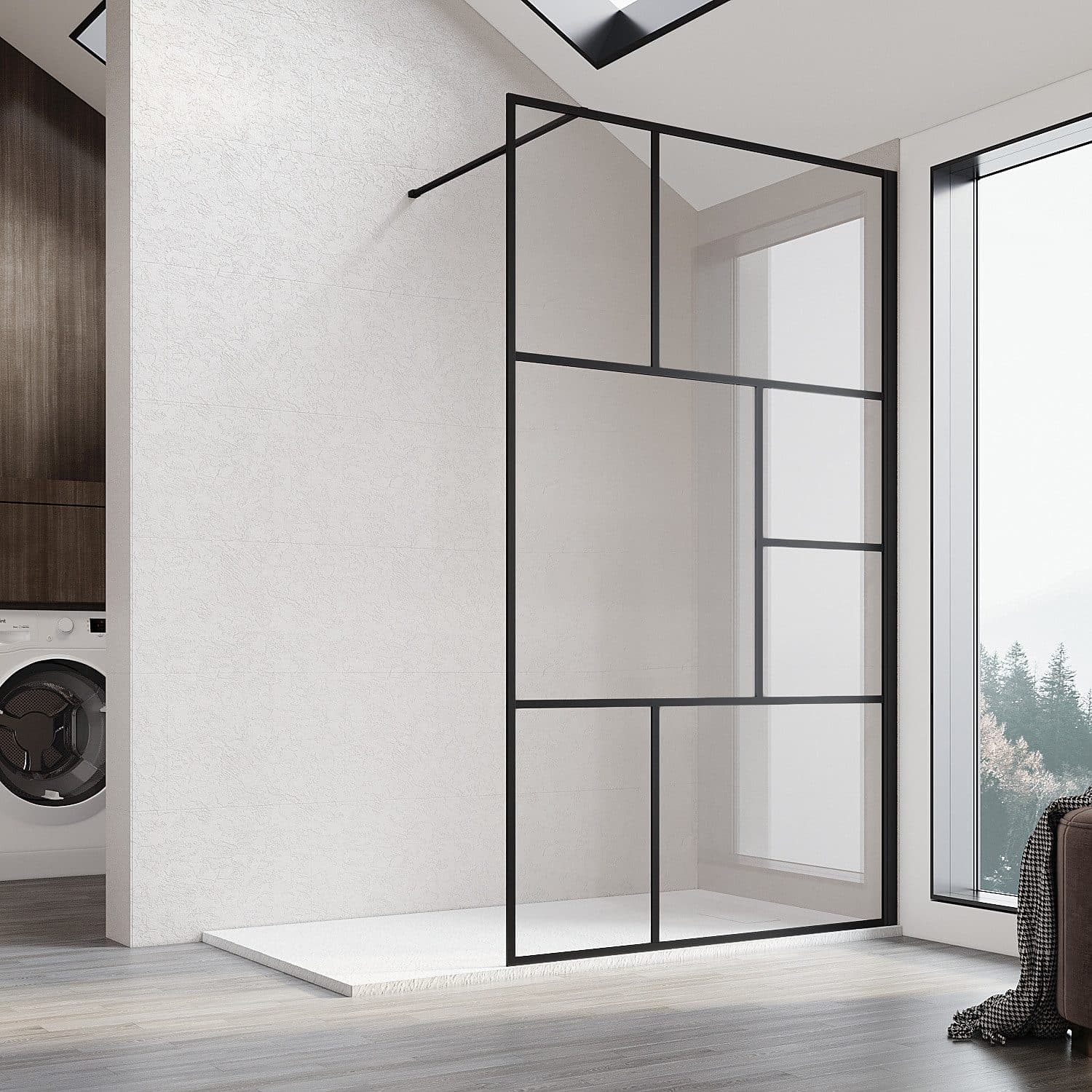 SONNI Walk-In-Dusche 100-120 x 200 cm 8mm Nano-Glas - Bild 2