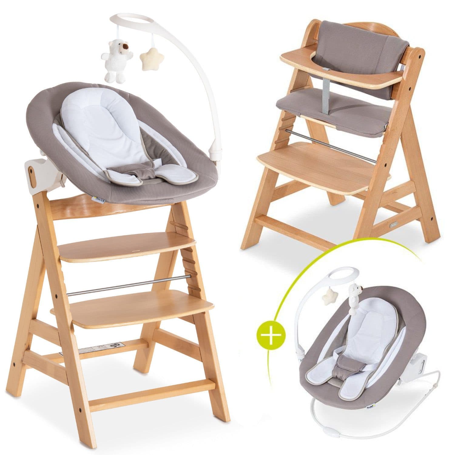 Hauck Hochstuhl Alpha Plus Natur - Newborn Set Deluxe - Bild 2