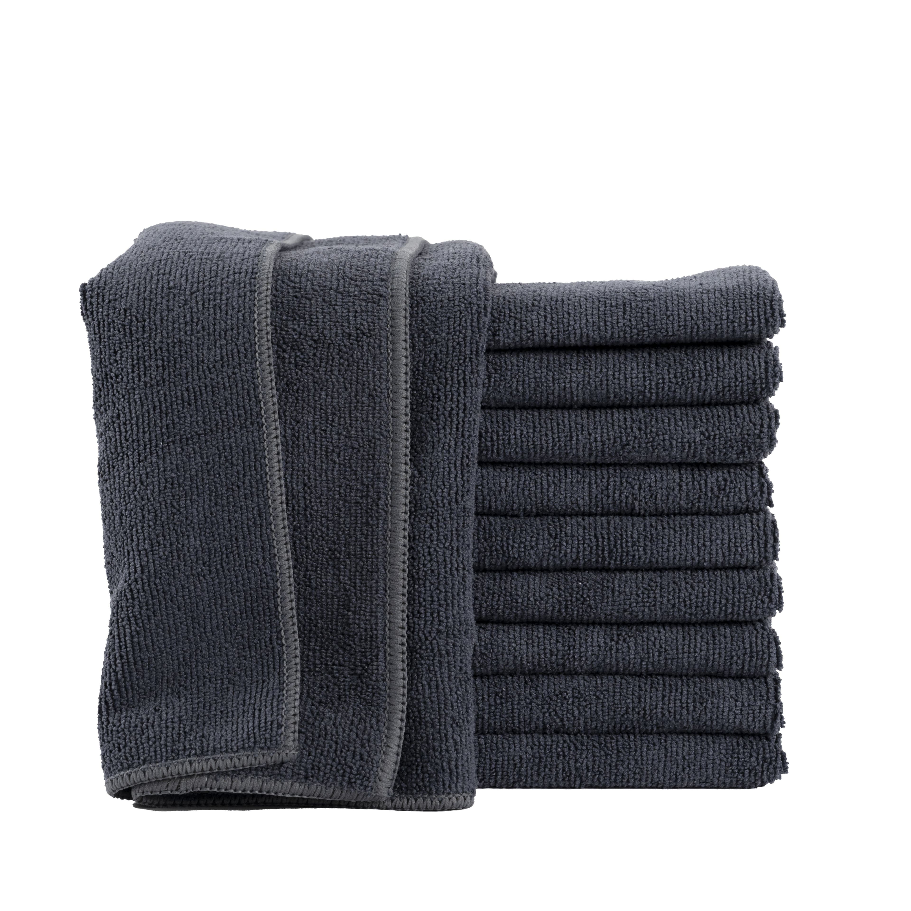 Hometex Premium Textiles Geschirrtuch Mikrofaser Putztuch 40 x 40 cm, 10er Set Schwarz - Bild 2