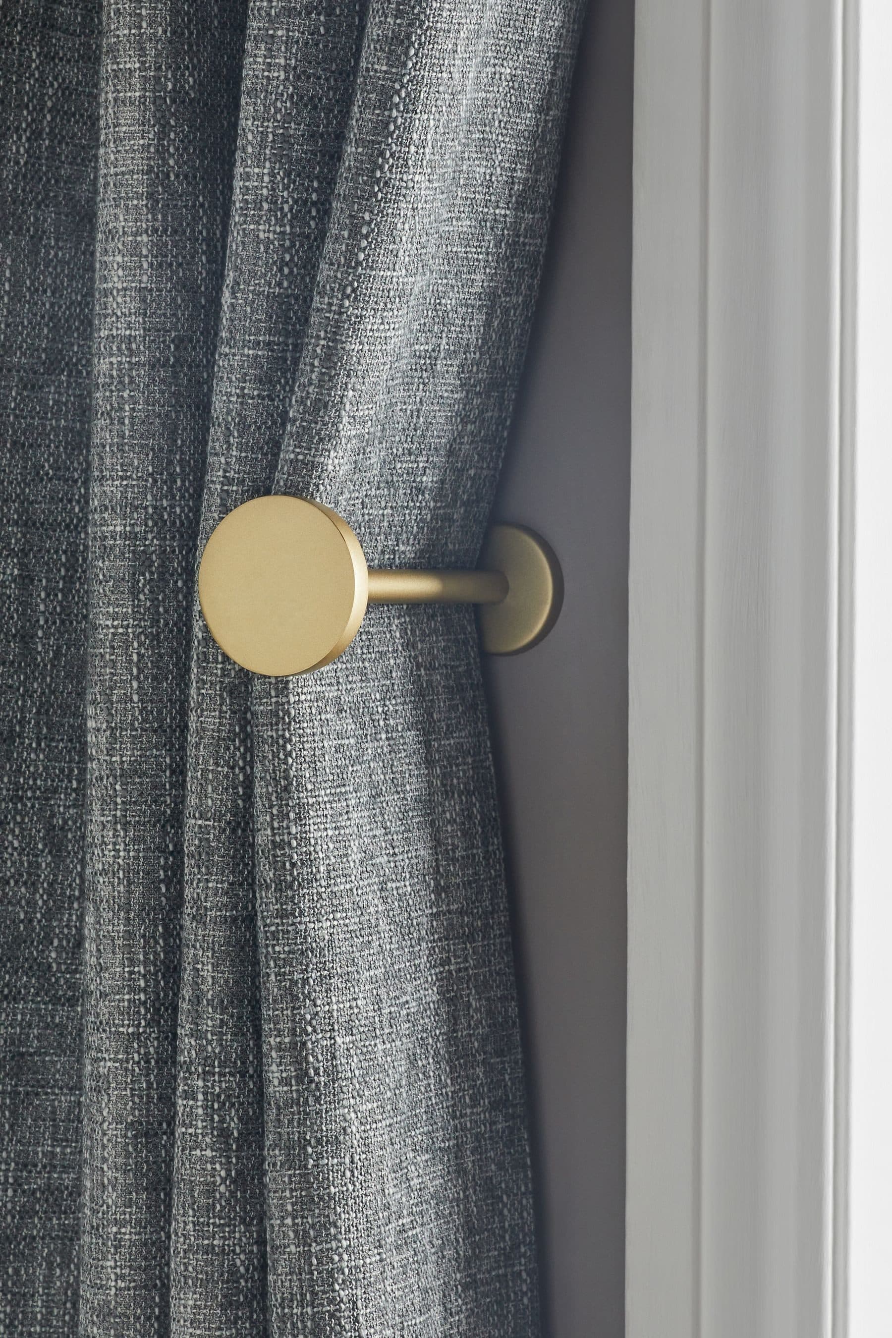 Next Raffhalter Next Set aus 2 Gardinenhaken mit Knauf Gold