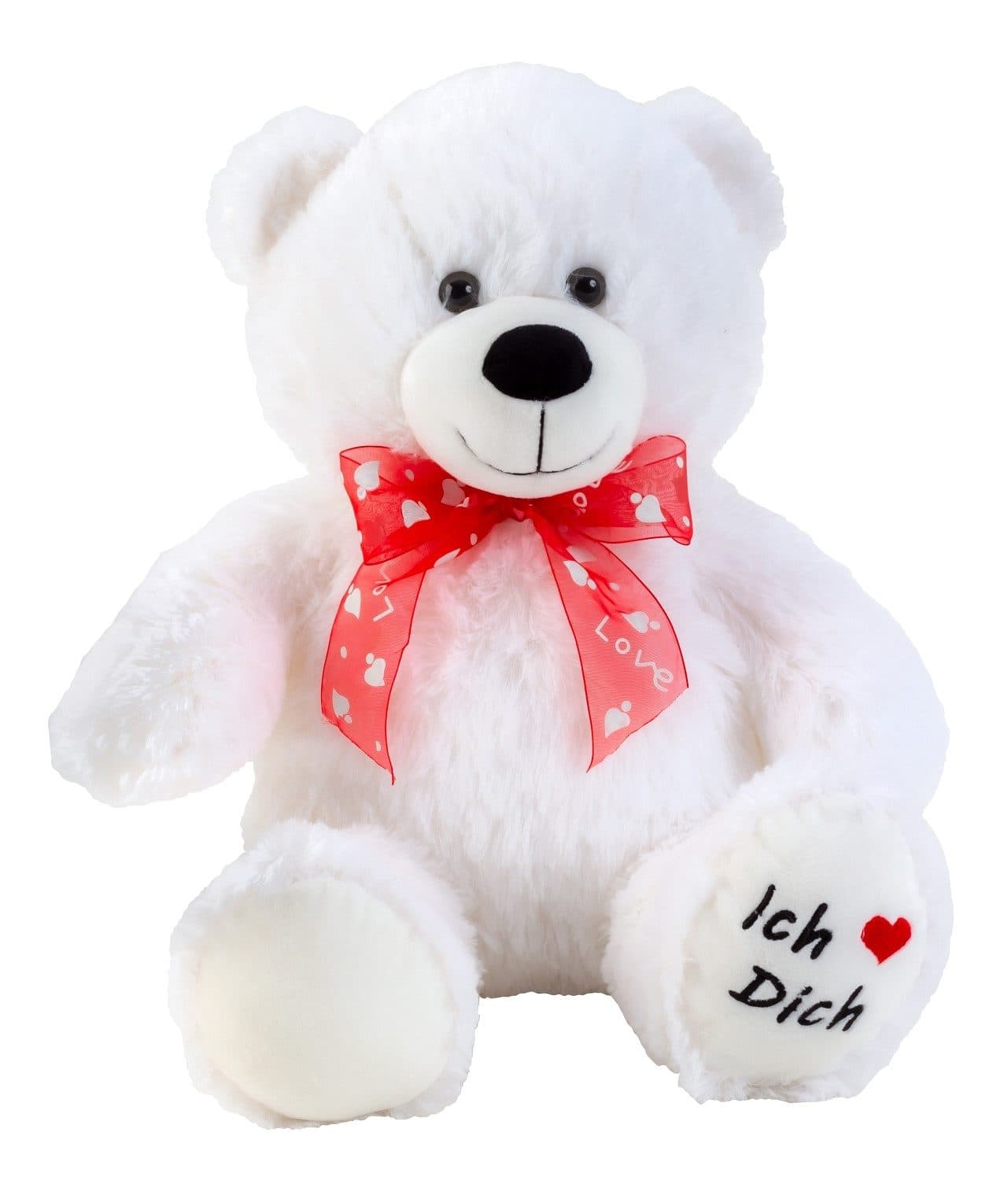 LB H&F Lilienburg XL Teddybär Weiß 50 cm Herzform