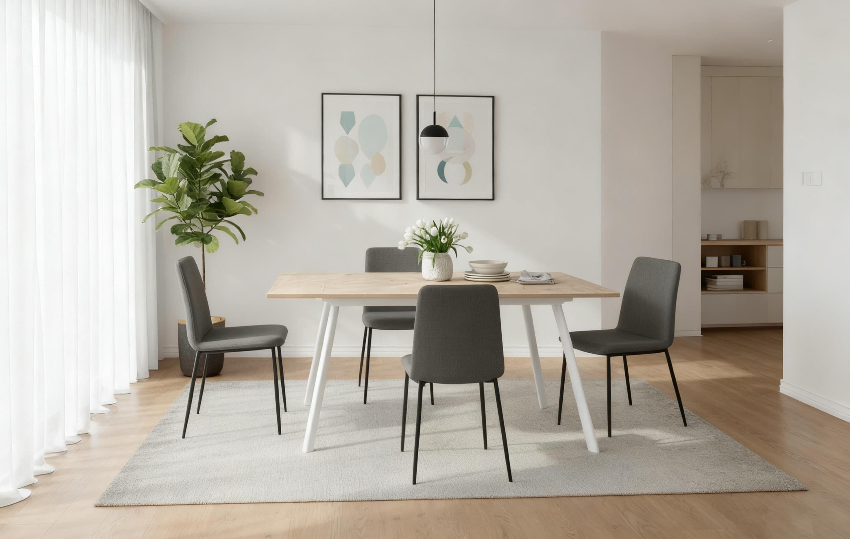 B&D home Esstisch MARA Ausziehbar 120-160cm Metallgestell - Bild 2