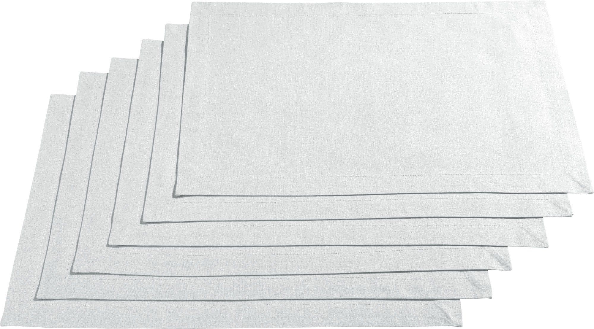 REDBEST Platzset Tischset "Seattle" 6er-Pack Baumwolle Uni Weiss - Bild 2