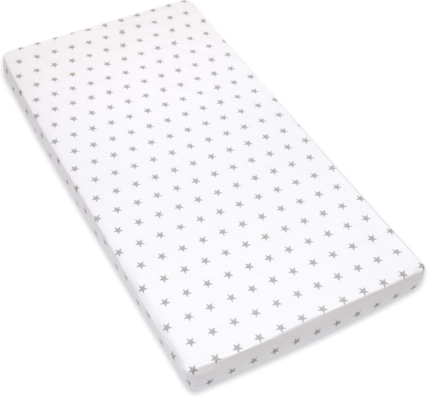 Amilian Spannbettlaken 100% Baumwolle Babybett Grau/Weiß - Bild 2