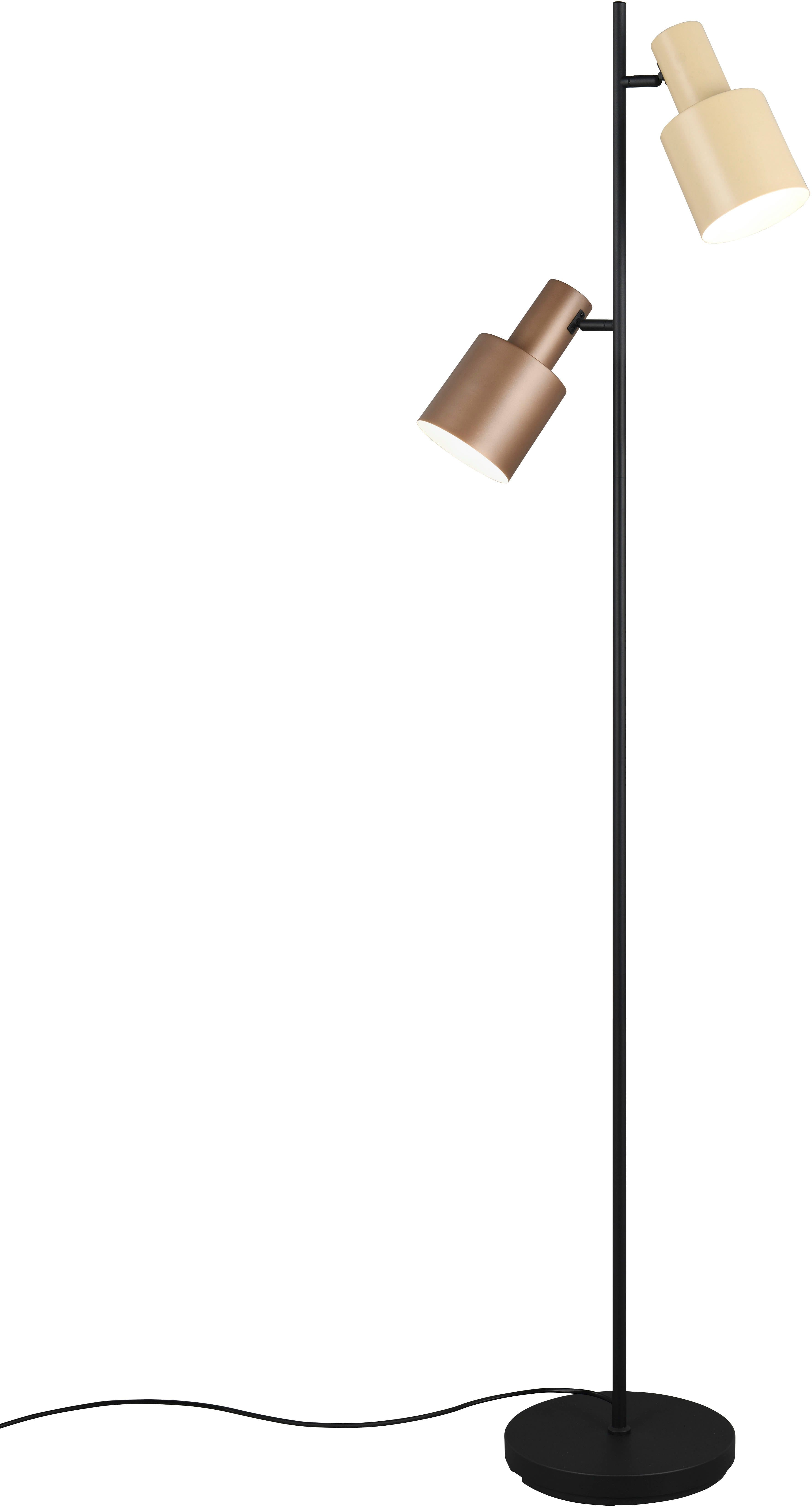 TRIO Leuchten Stehlampe AGUDO 2-flammig Beige/Braun/Schwarz Metall - Bild 2