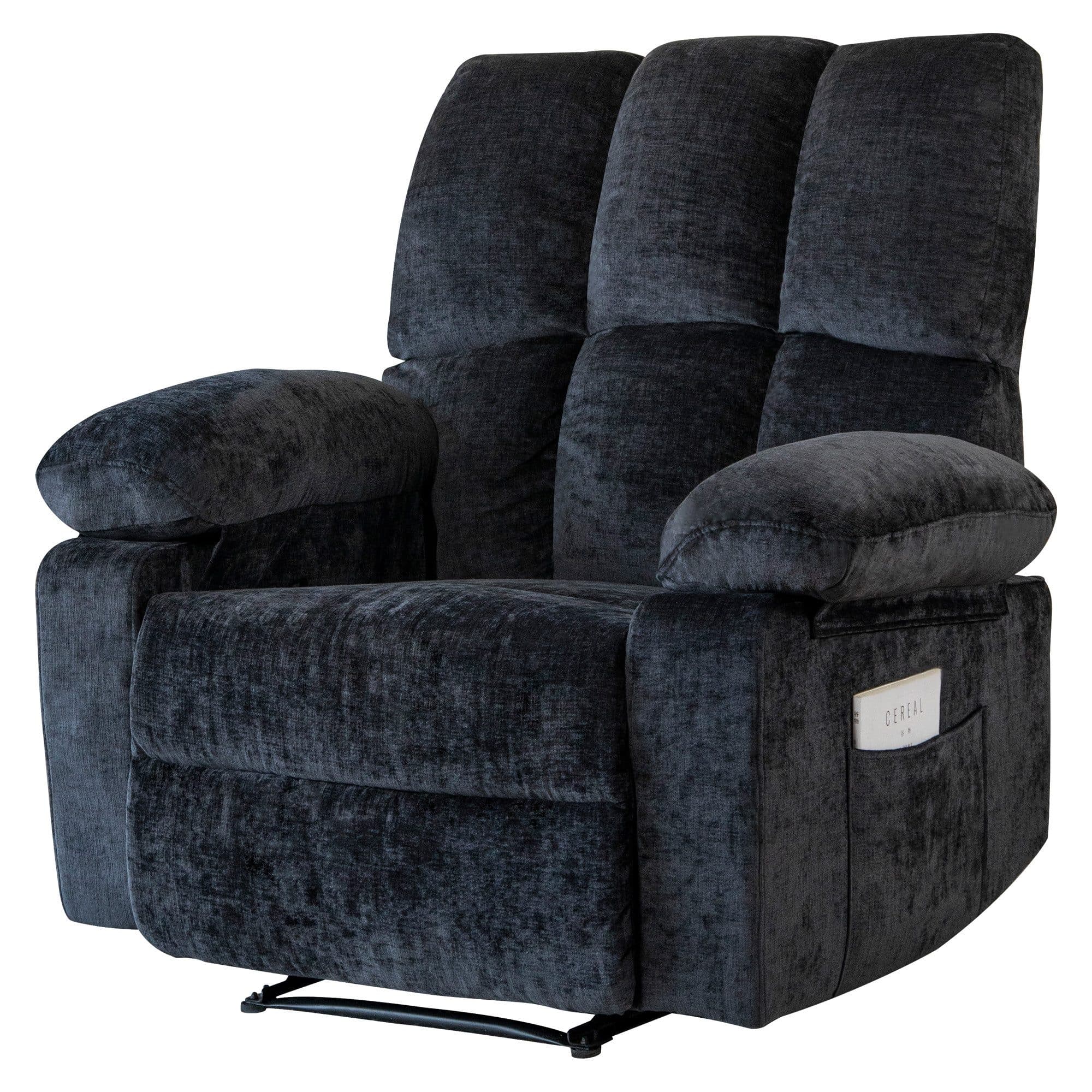 HOMYEDAMIC Relaxsessel mit Liegefunktion Schwarz Leinenoptik TV-Sessel - Bild 2