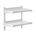Royal Catering Wandbord Edelstahl 2 Ablagen Silber Bild 2