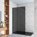 duschspa Duschwand Glaswand 200cm Höhe ESG Glas Aluminiumrahmen Bild 2