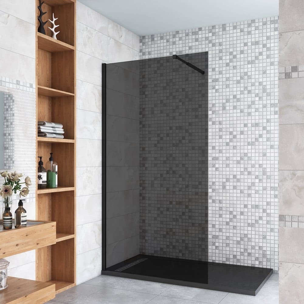 duschspa Duschwand Glaswand 200cm Höhe ESG Glas Aluminiumrahmen - Bild 2