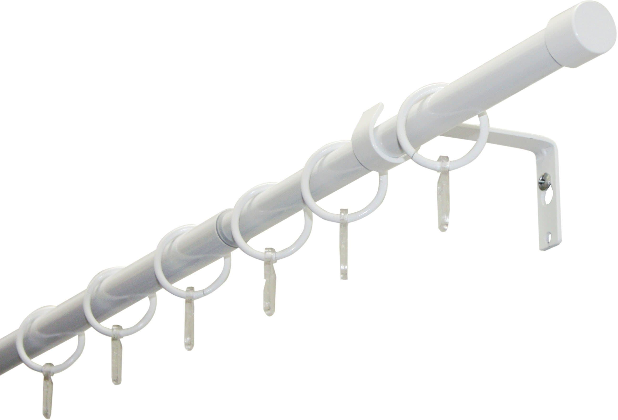 GARDINIA Gardinenstange Set Metall Weiß Ausziehbar Aluminium - Bild 2