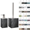 Sanilo Badaccessoire-Set 2-tlg. Grau Polyresin mit Wechselkopf Bild 2