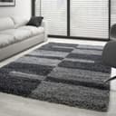Carpettex Hochflor-Teppich Kariert Design, Läufer, Höhe: 30 mm, Teppich Kariert Design Teppich im modern Stil Teppich Wohnzimmer Bild 2