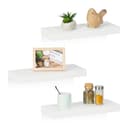 relaxdays Wandregal Weiß 3er Set MDF Eisen Bild 2