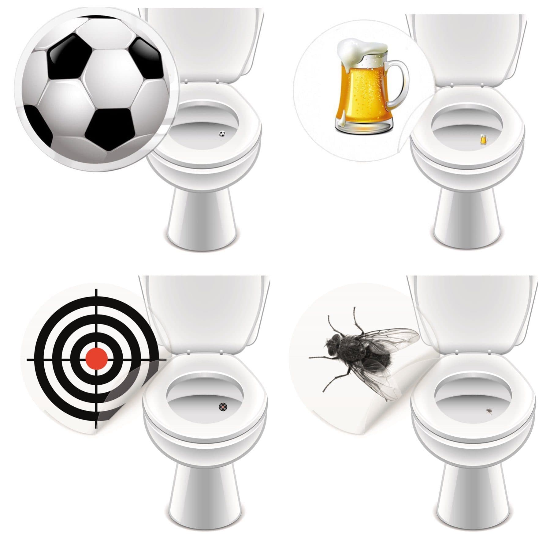 LK Trend & Style Toilettensticker Transparent Lustiges Motiv