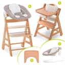 Hauck Hochstuhl Move Natur Newborn Set - Babystuhl ab Geburt inkl. Aufsatz Bild 2