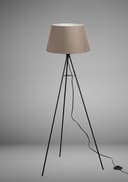 TRANGO LED Stehlampe BROWNIE Stoffschirm Dreibein Bild 2