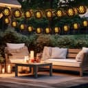 NOWA Solarlichterkette 16x LED Kugeln Schwarz Flammeneffekt Bild 2