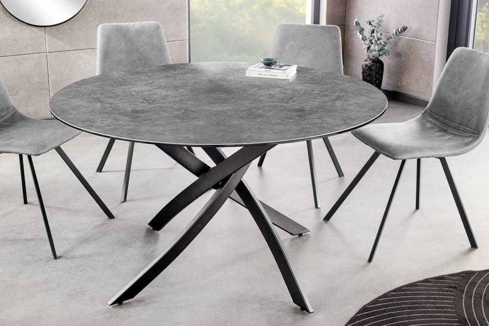 riess-ambiente Esstisch ALPINE 120cm anthrazit Rund mit Sterngestell - Bild 2