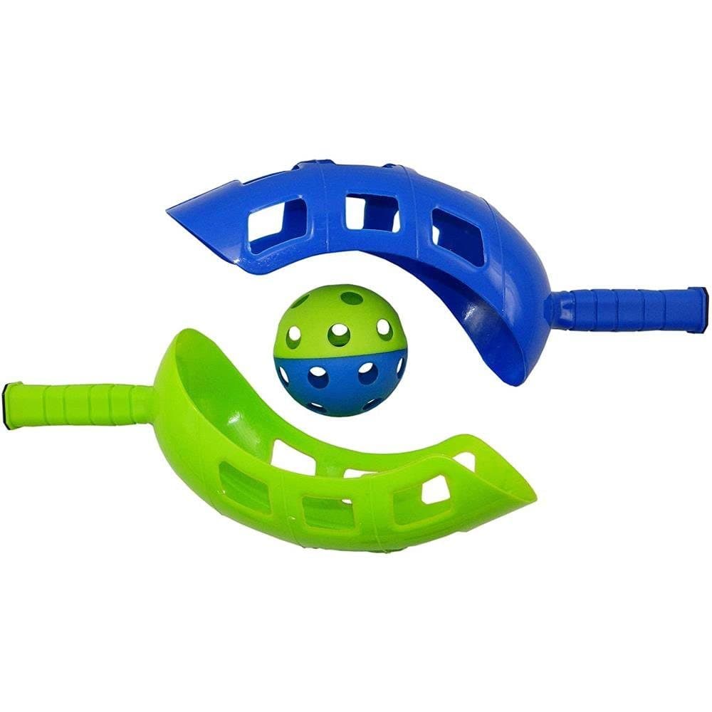 Best Sporting Spielzeug-Gartenset Scoop Ball, Wurfspiel mit dem Bananen Schläger Blau/Grün