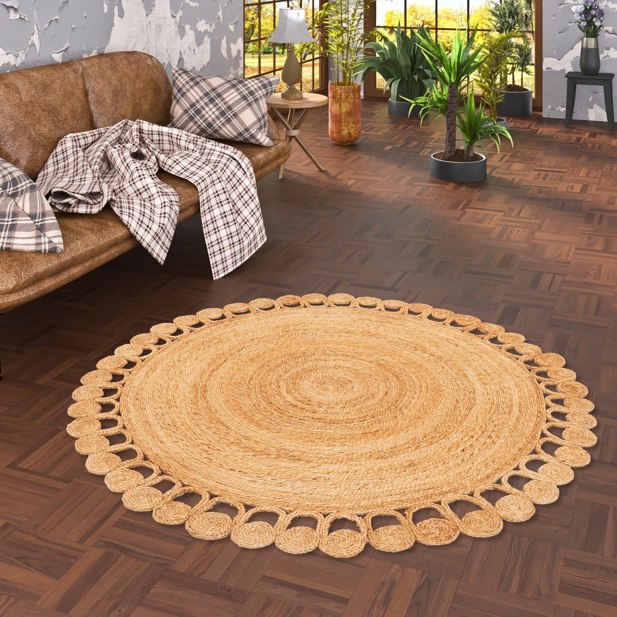Pergamon Jute Teppich Salsa Natur Boho Rund - Bild 2