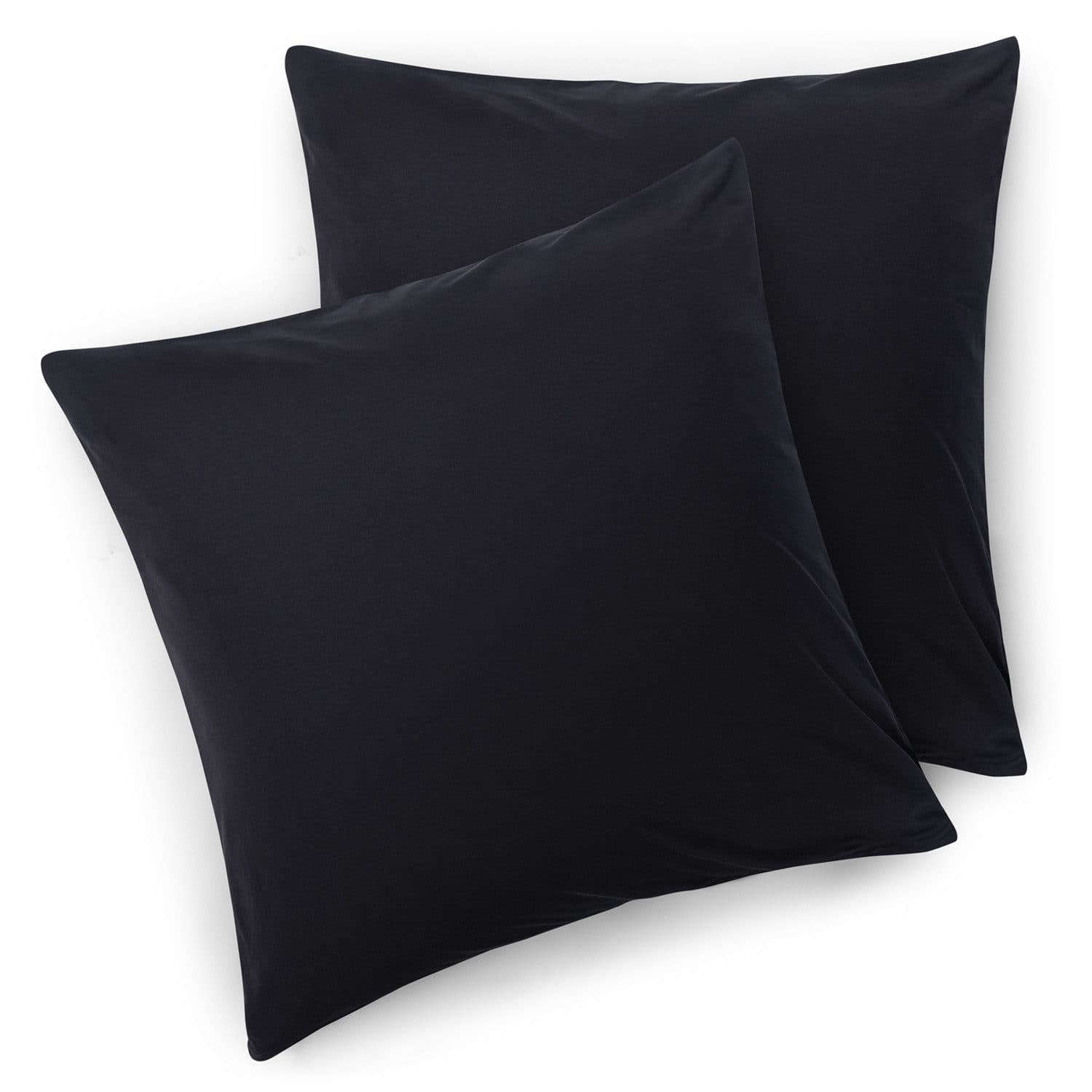 Blumtal Kissenbezug Premium Jersey 2er Set Schwarz - Bild 2