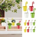 CEPEWA Blumentopf Übertopf Springflower 12er Set zum Hängen rot grün gelb weiß Bild 2
