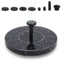 Clanmacy Gartenbrunnen SolarPumpe 1.5W mit 6 Düsen Schwarz Bild 2