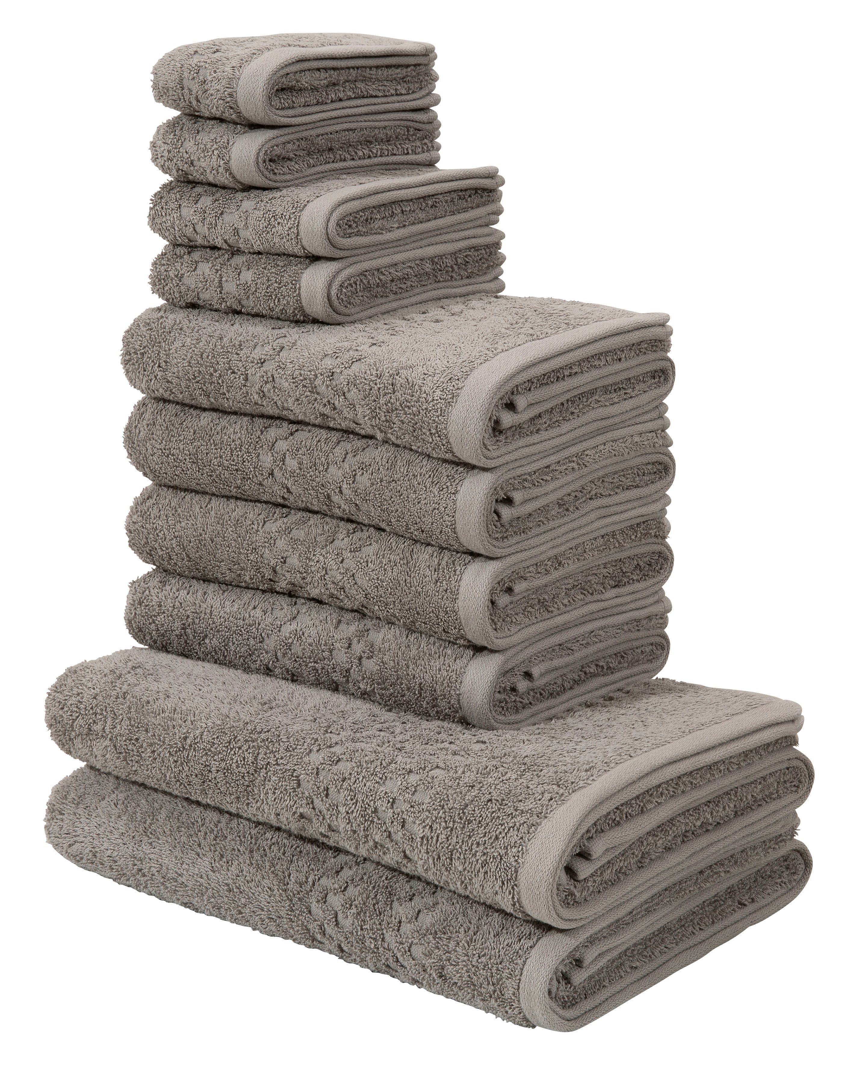 OTTO HOME Handtuch Set Regona 10-tlg Grau Frottee 500g/m² - Bild 2