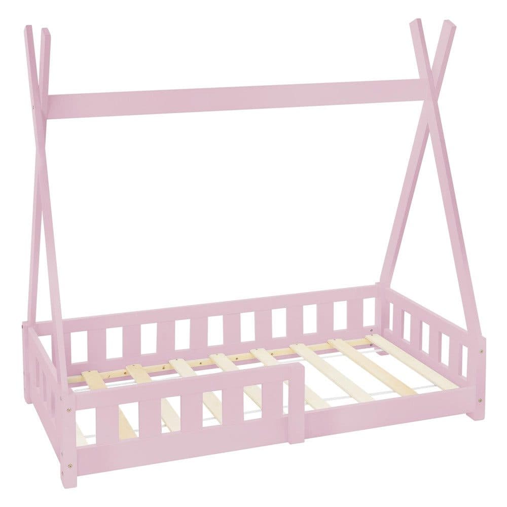 ML-DESIGN Kinderbett Tipi Rosa Massivholz mit Rausfallschutz - Bild 2
