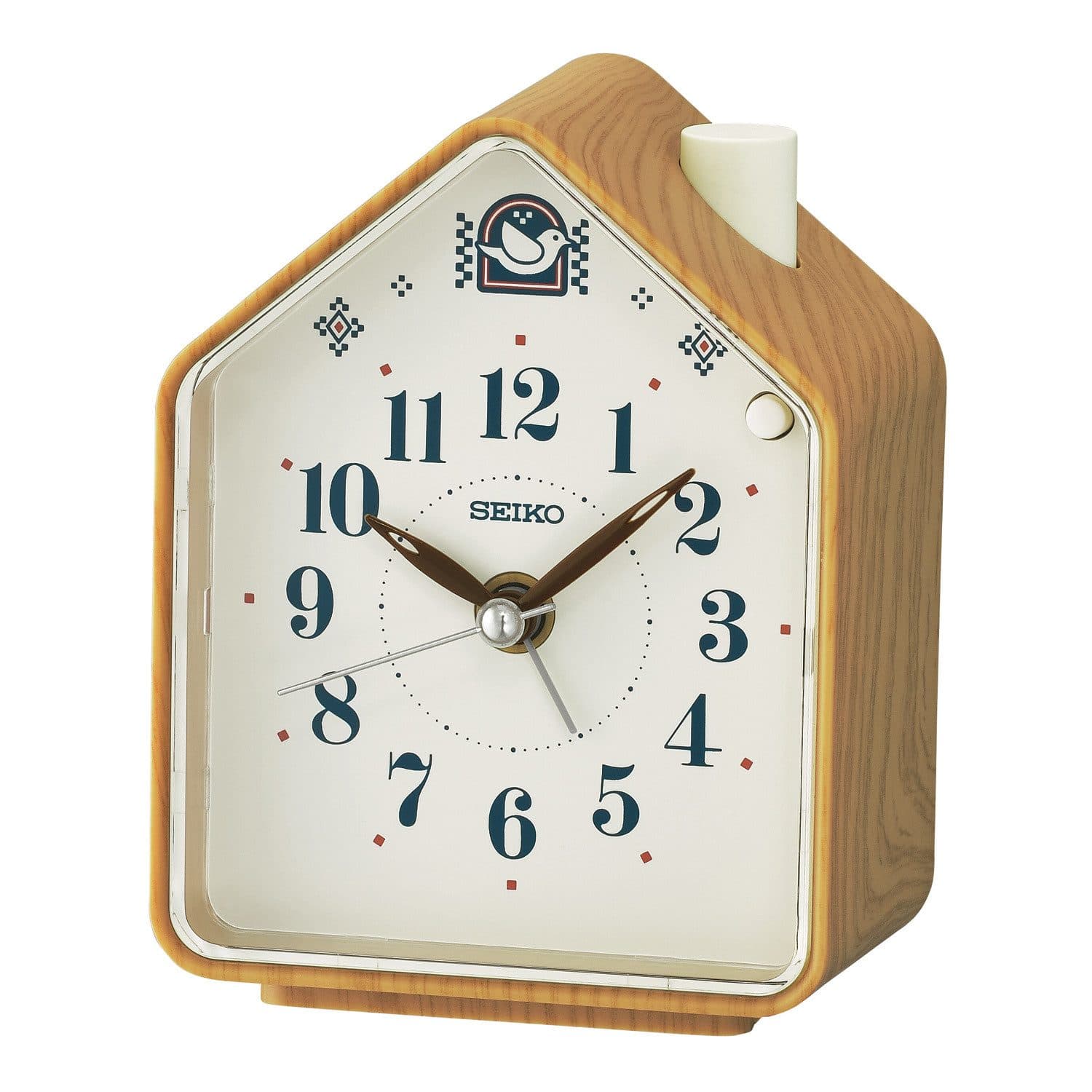 Seiko Quarzwecker Vogelstimmen Braun Holzoptik