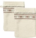 Erwin Müller Waschhandschuh "Achern" 2er-Pack Frottier Uni Beige Bild 2
