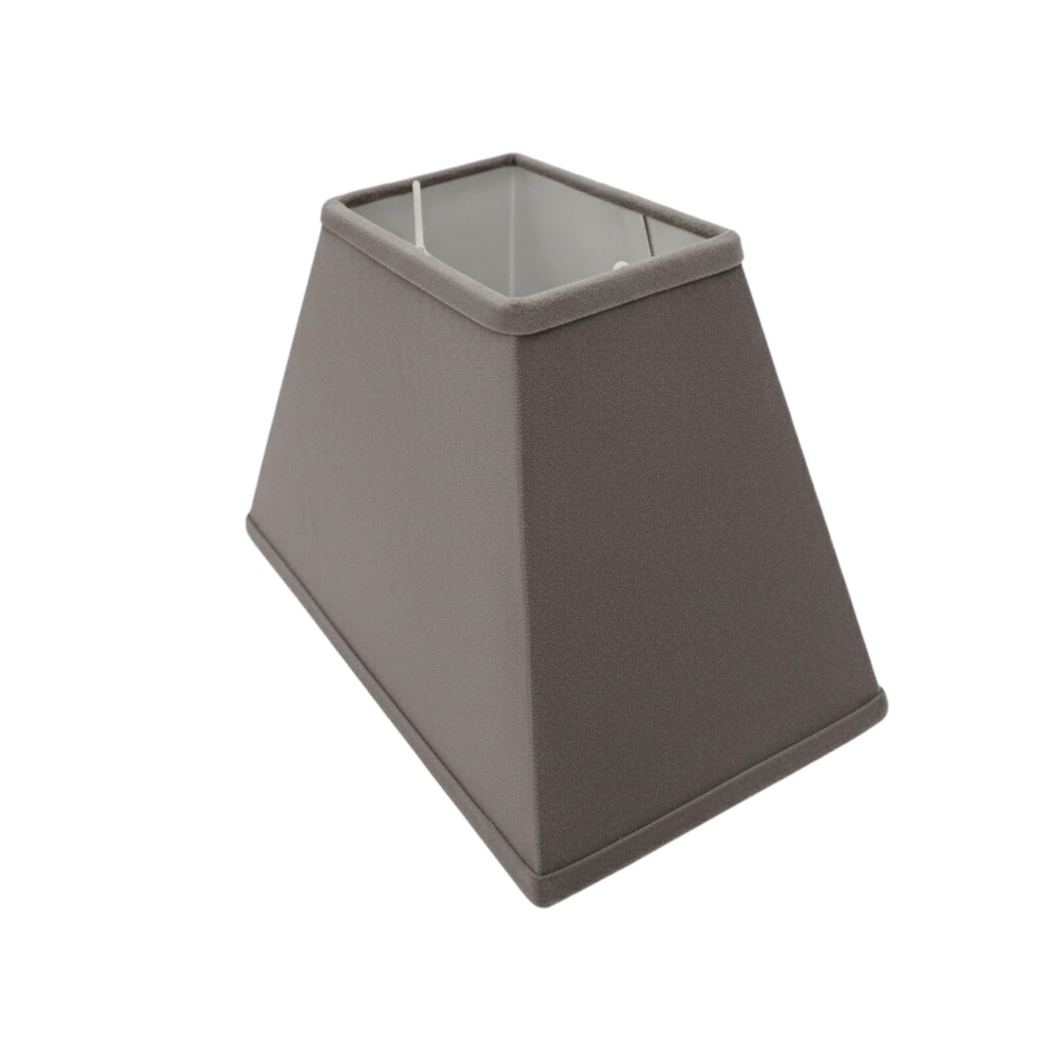 B&S Lampenschirm rechteckig Velvet grau B:23x14/T:12,5x8,5/H:16cm