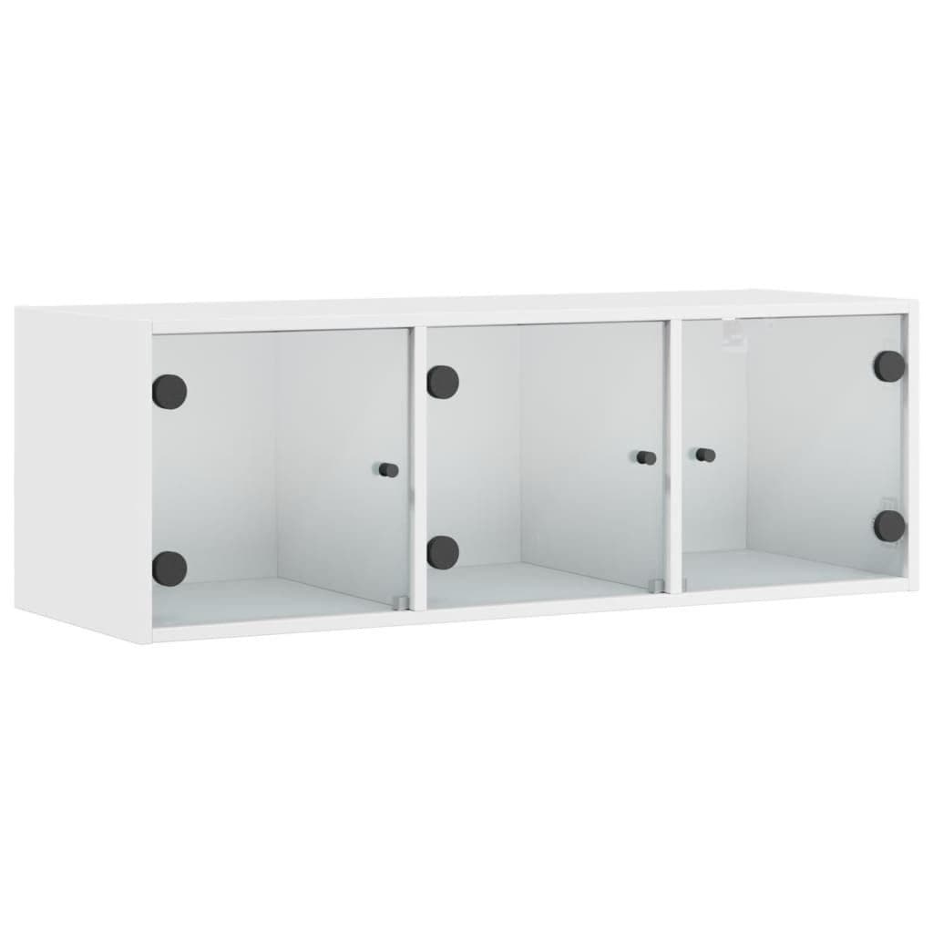 vidaXL Glashängeschrank Wandschrank mit Glastüren Weiß Modern - Bild 2