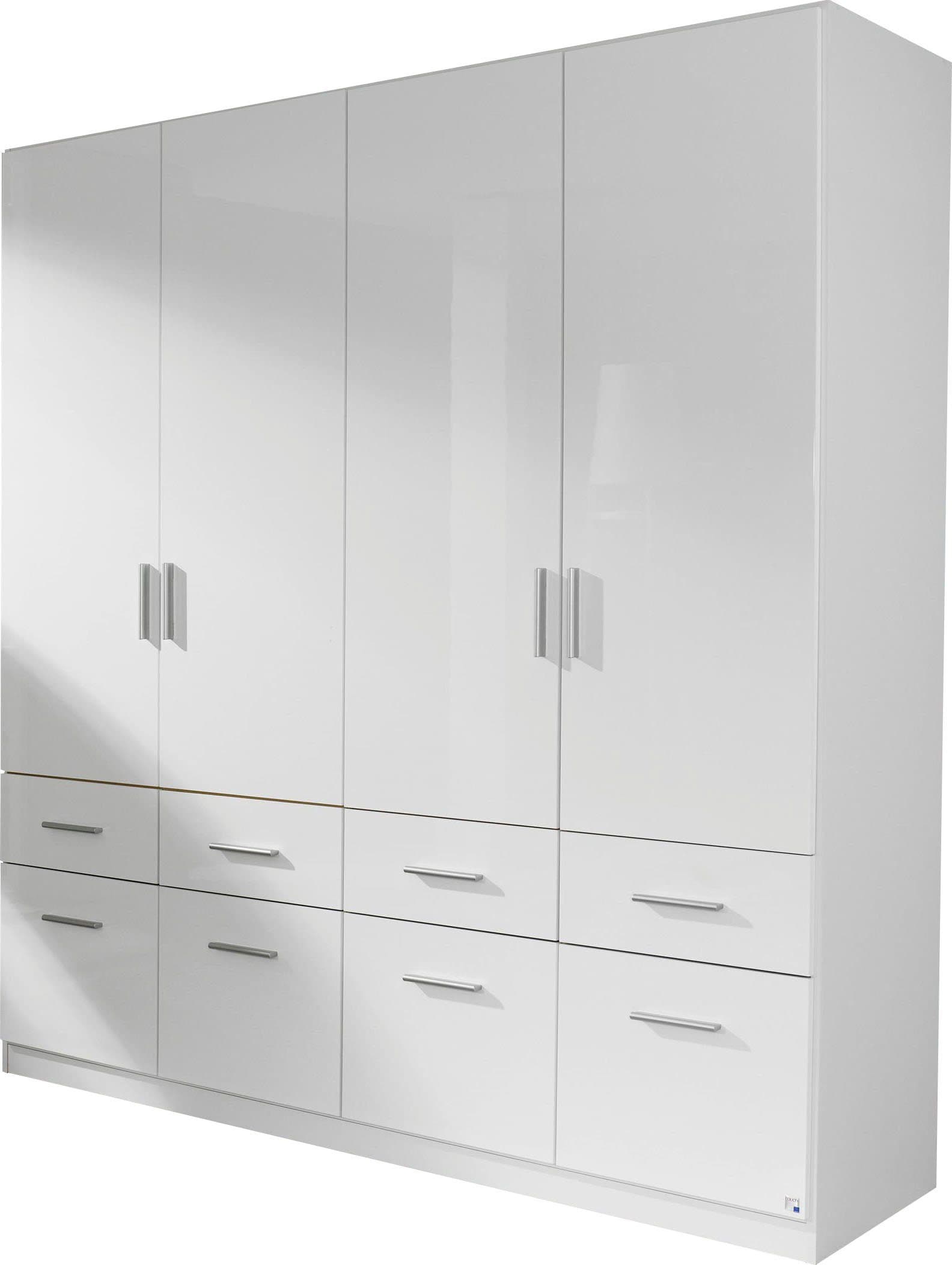 Rauch CELLE Drehtürenschrank Alpinweiß Hochglanz mit Schubkästen - Bild 2