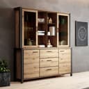 Lomadox Buffet ACCRA-83 Taurus Eiche Schwarz LED Bild 2