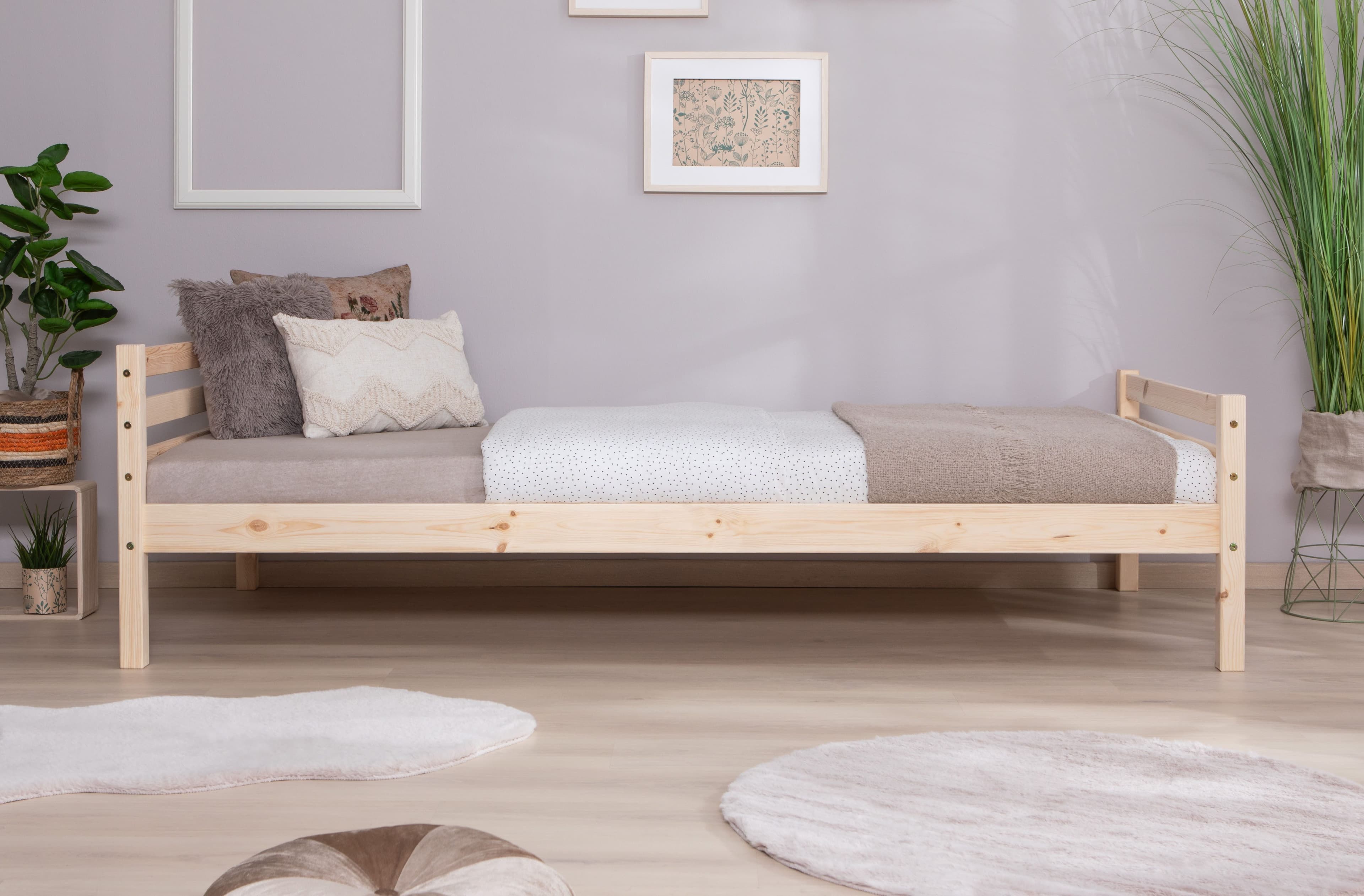 Jugendbett TICAA Kiefer Massiv Natur mit Rollrost - Bild 2