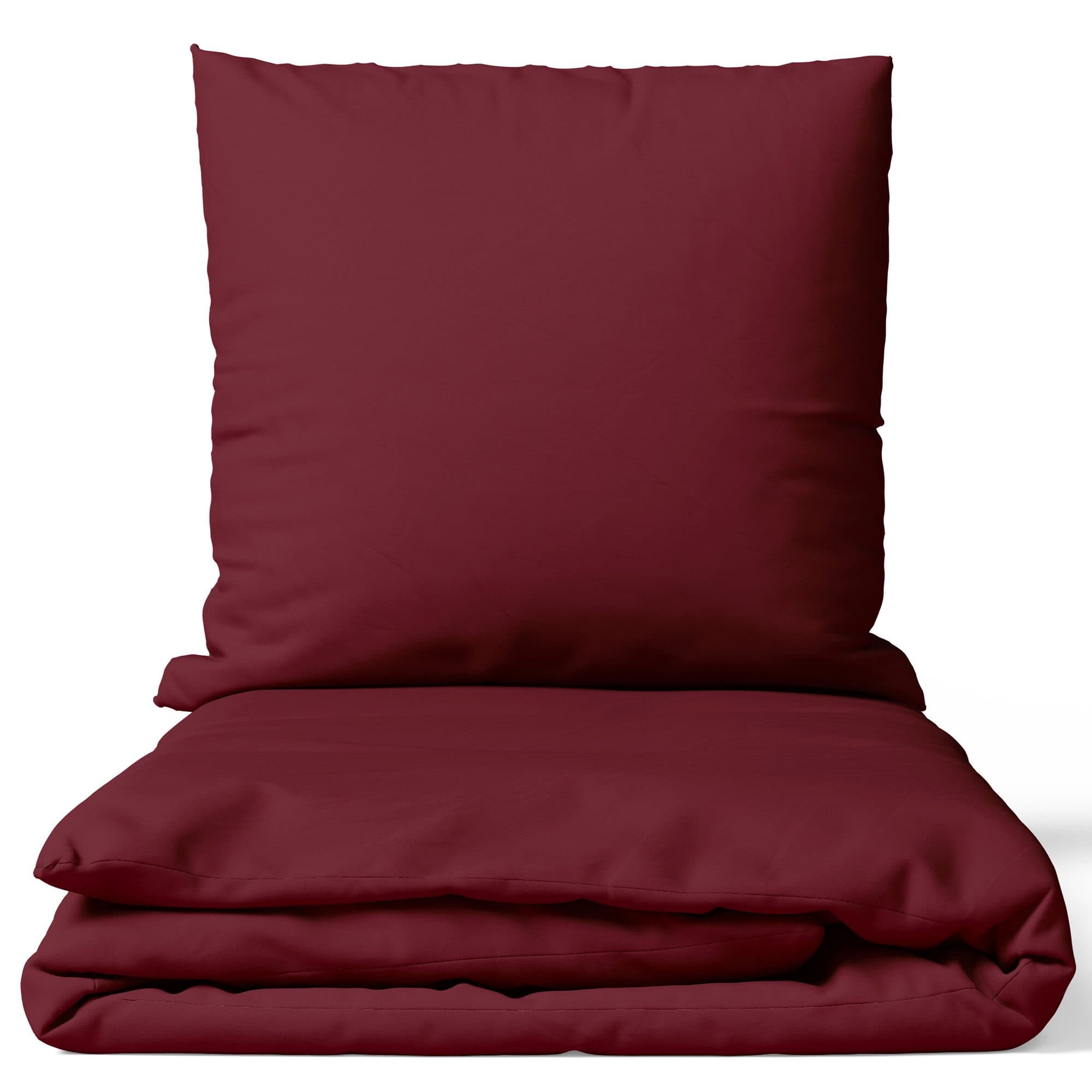 NYVI Bettwäsche Set DreamScience Mikrofaser Uni Bordeaux - Bild 2