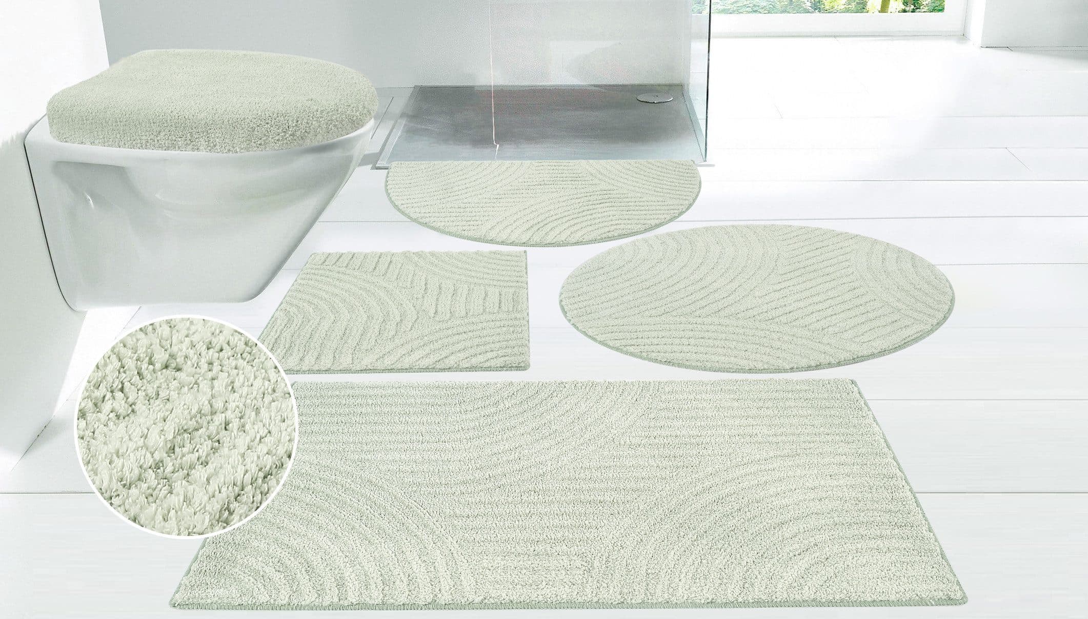 OTTO home Badematte Ognon Salbei Modernes Muster Halbrund - Bild 2