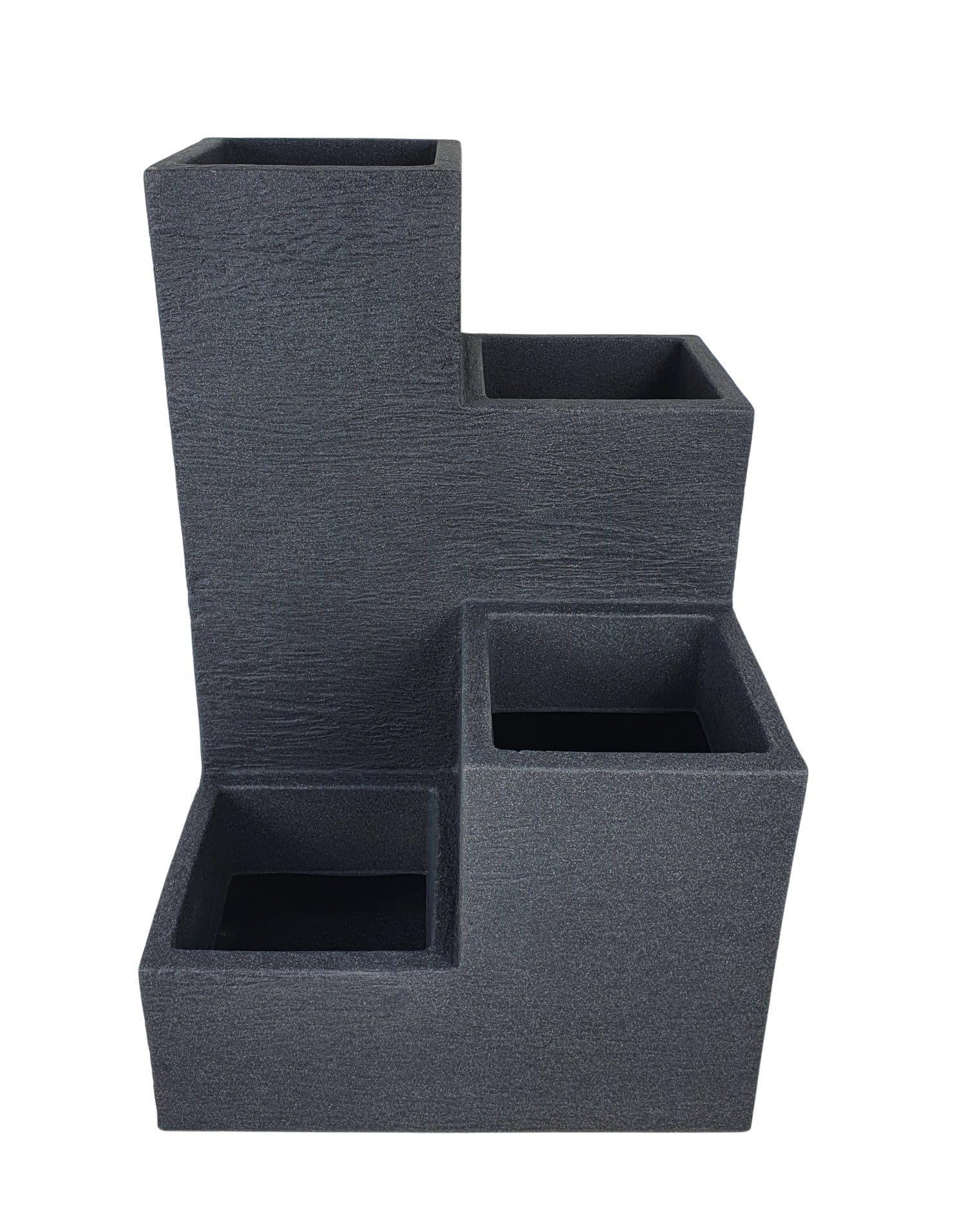 sesua Blumentopf Kubus Wendeltreppe anthrazit 60 cm - Bild 2