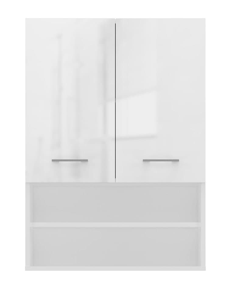ibonto Hängeschrank Platzsparend mit 2 Regalen Badezimmerschrank - Bild 2