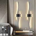 Jibenhome LED Wandleuchte Schwarz/Gold Dimmbar Touch & Fernbedienung Bild 2