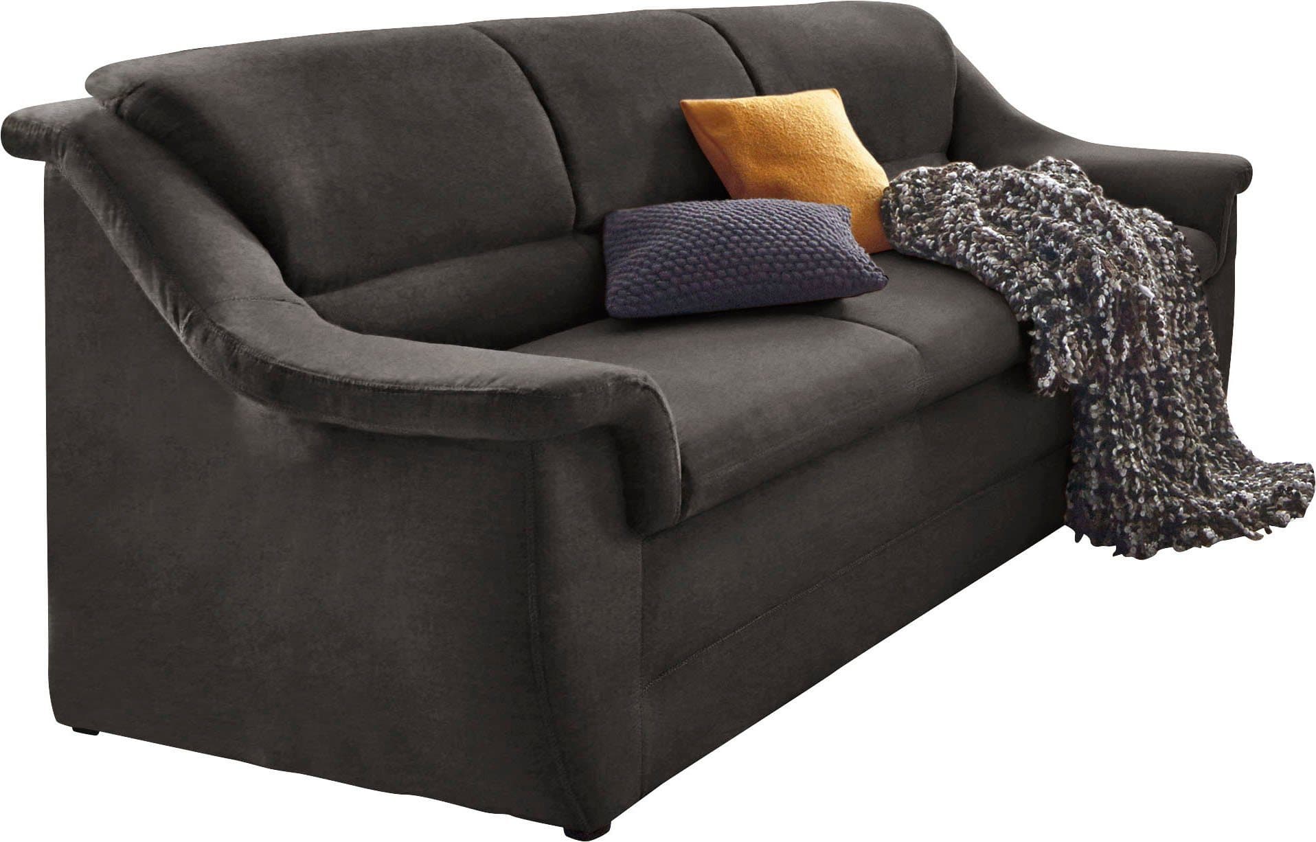 DOMO COLLECTION Lale 3-Sitzer Sofa Anthrazit Microfaser - Bild 2
