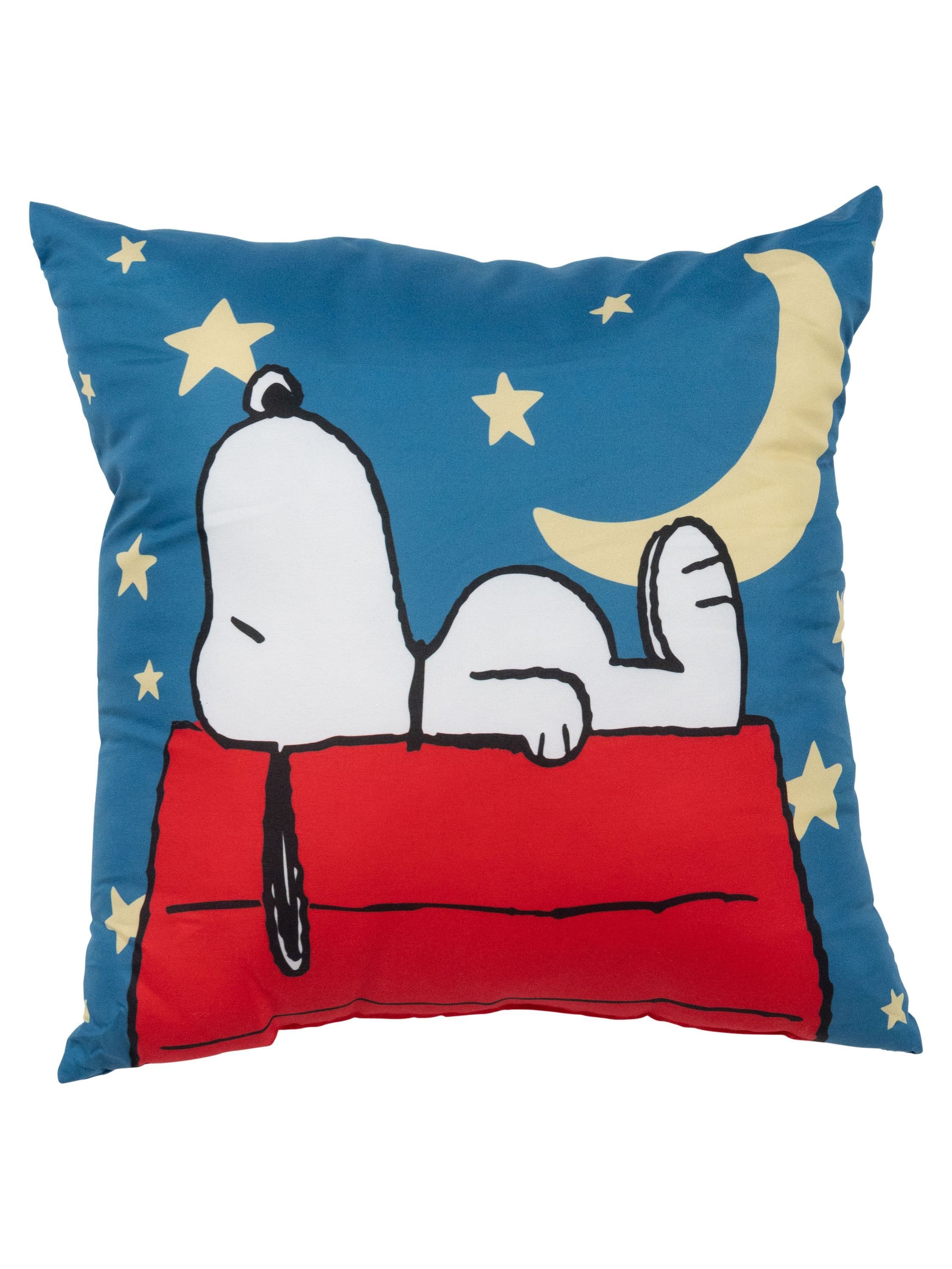 United Labels® Snoopy Kissen Mond & Sterne Blau Plüsch 40x40 cm - Bild 2