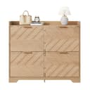 Refined Living Schuhschrank mit 4 Klappfächern Holzoptik Bild 2