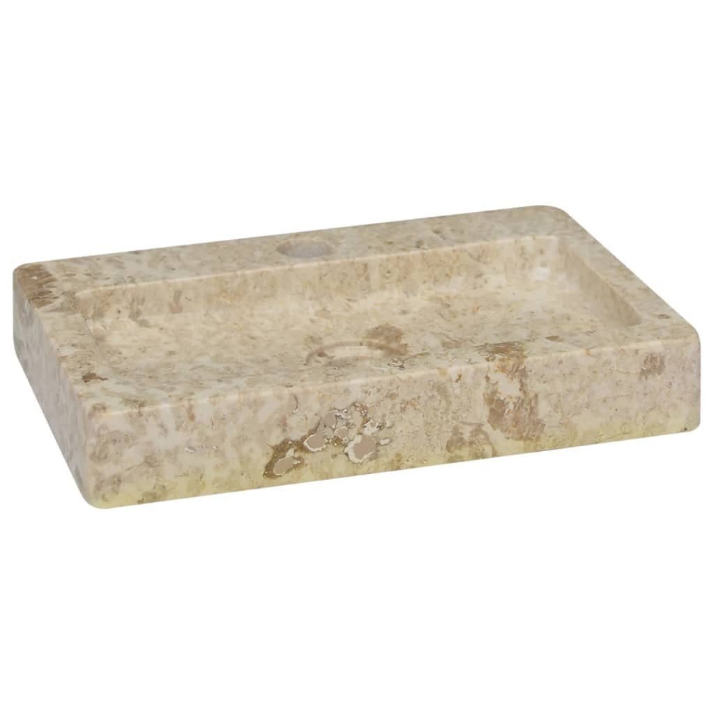 vidaXL Marmor Waschbecken Creme Modern - Bild 2