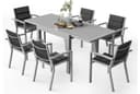HOMALL Gartentisch Aluminium Ausziehtisch Garten-Essgruppe Grau Bild 2