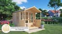Gartenhaus BERTILO Salisbury Massivholz Beige Naturbelassen Bild 2